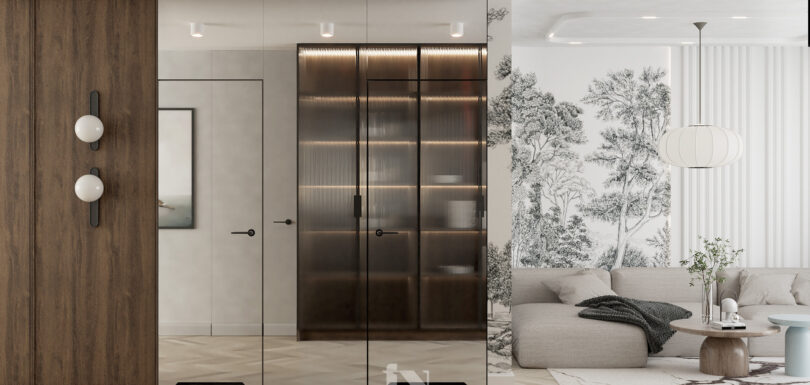 Projekt nowoczesnego, jasnego salonu