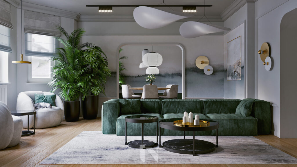 Projekt nowoczesnego salonu