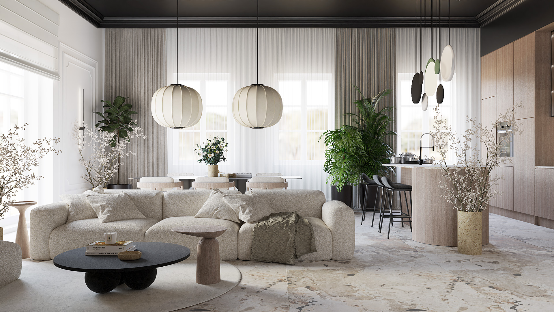 Projektowanie wnętrz Szczecin - salon nowoczesny