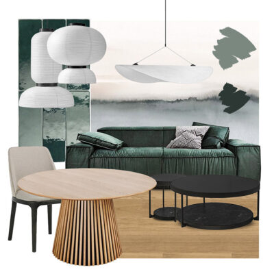 Moodboard wnętrza w stylu klasycznym